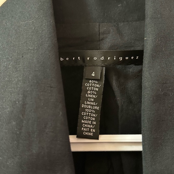 Robert Rodriguez Black Military Blazer Jacket - Double Breasted Silver Buttons - Picture 2 of 5